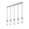 Z-Lite Arden Linear Chandelier, 5-Light, 4.75 In.W x 42 In.L x 12 In.H, Brushed Nickel/Clear 651P-5L-BN - alternate 8